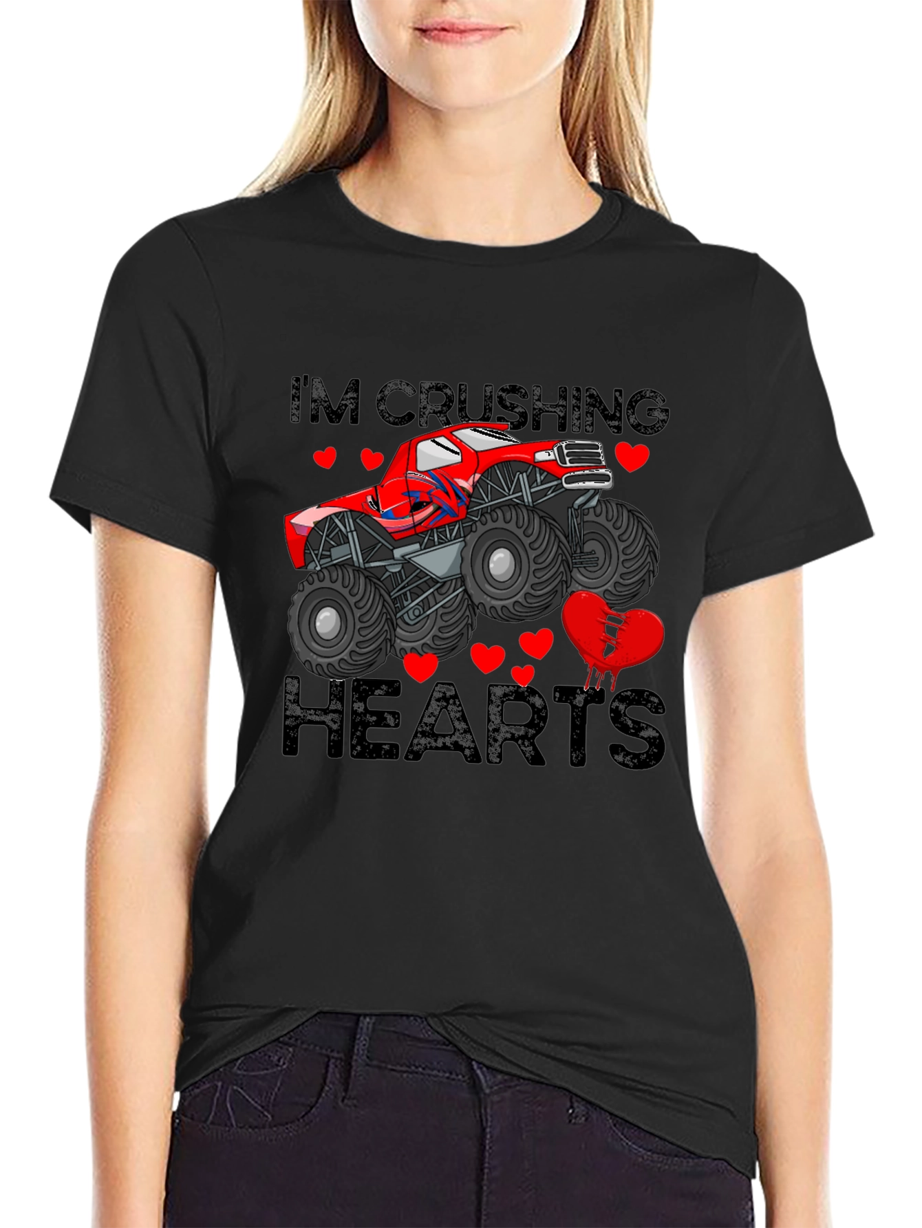 Crushing Hearts Monster Truck Graphic Tee