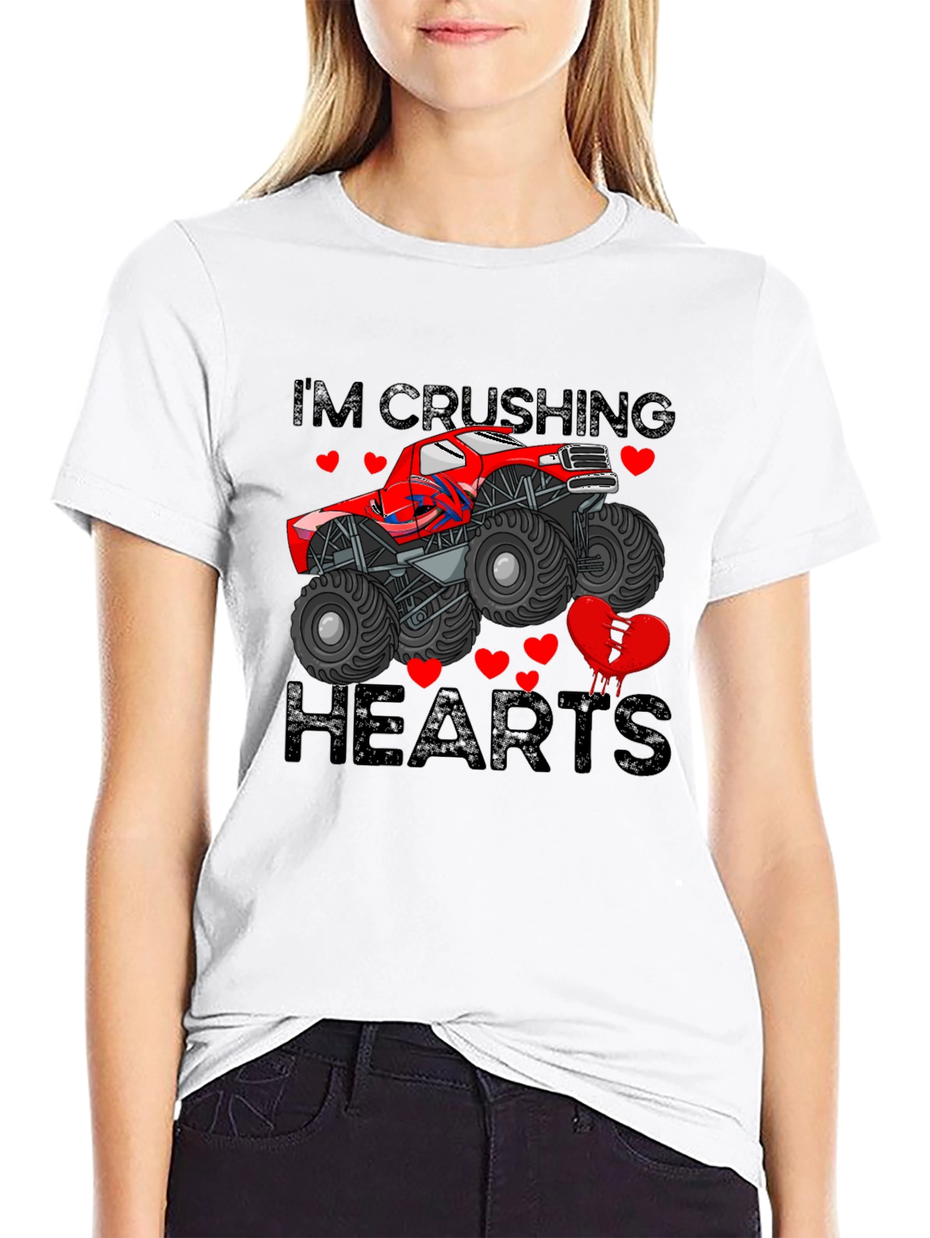 Crushing Hearts Monster Truck Graphic Tee