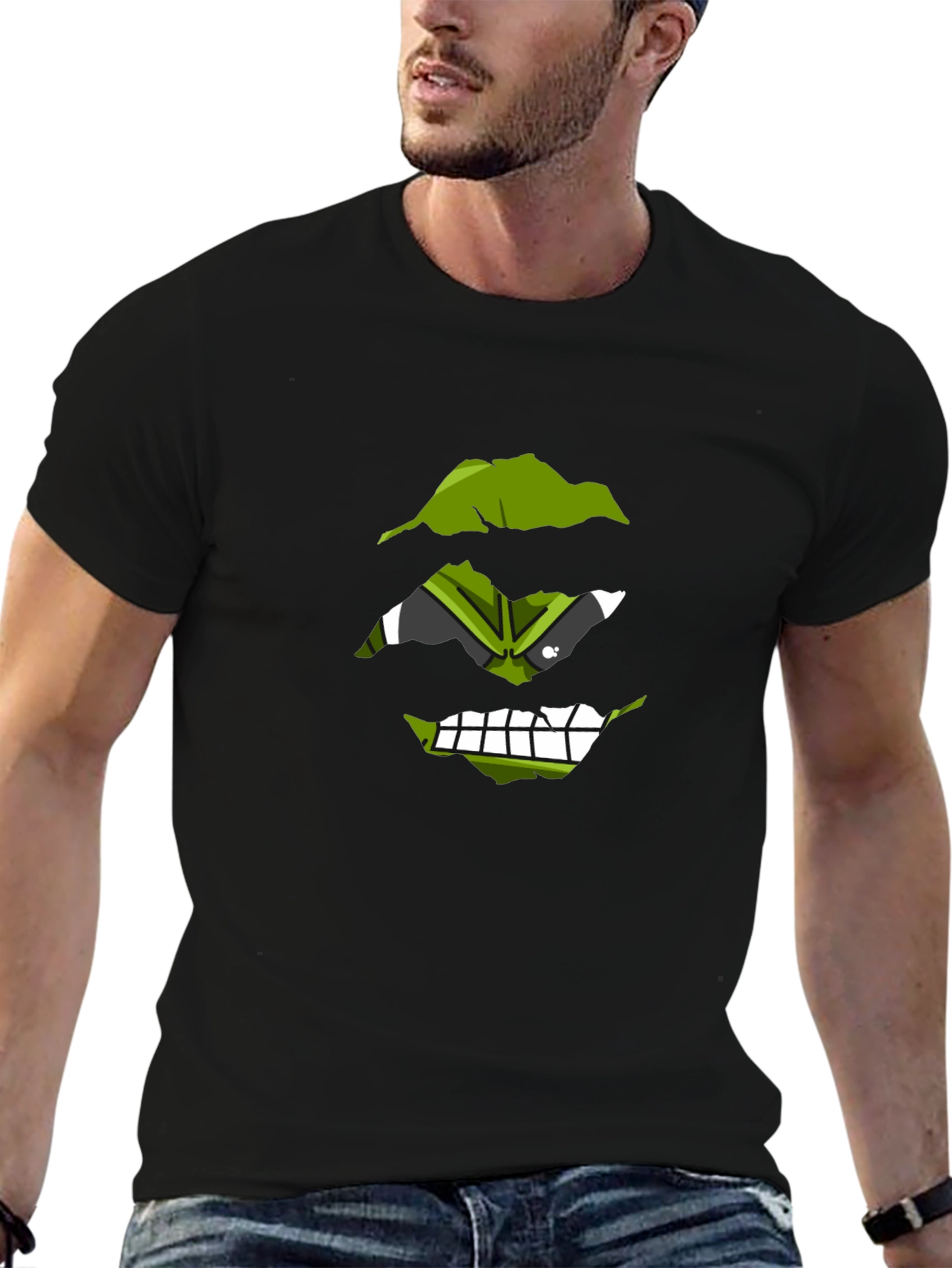 Hulk Smash Graphic Tee - Mens Black T-Shirt