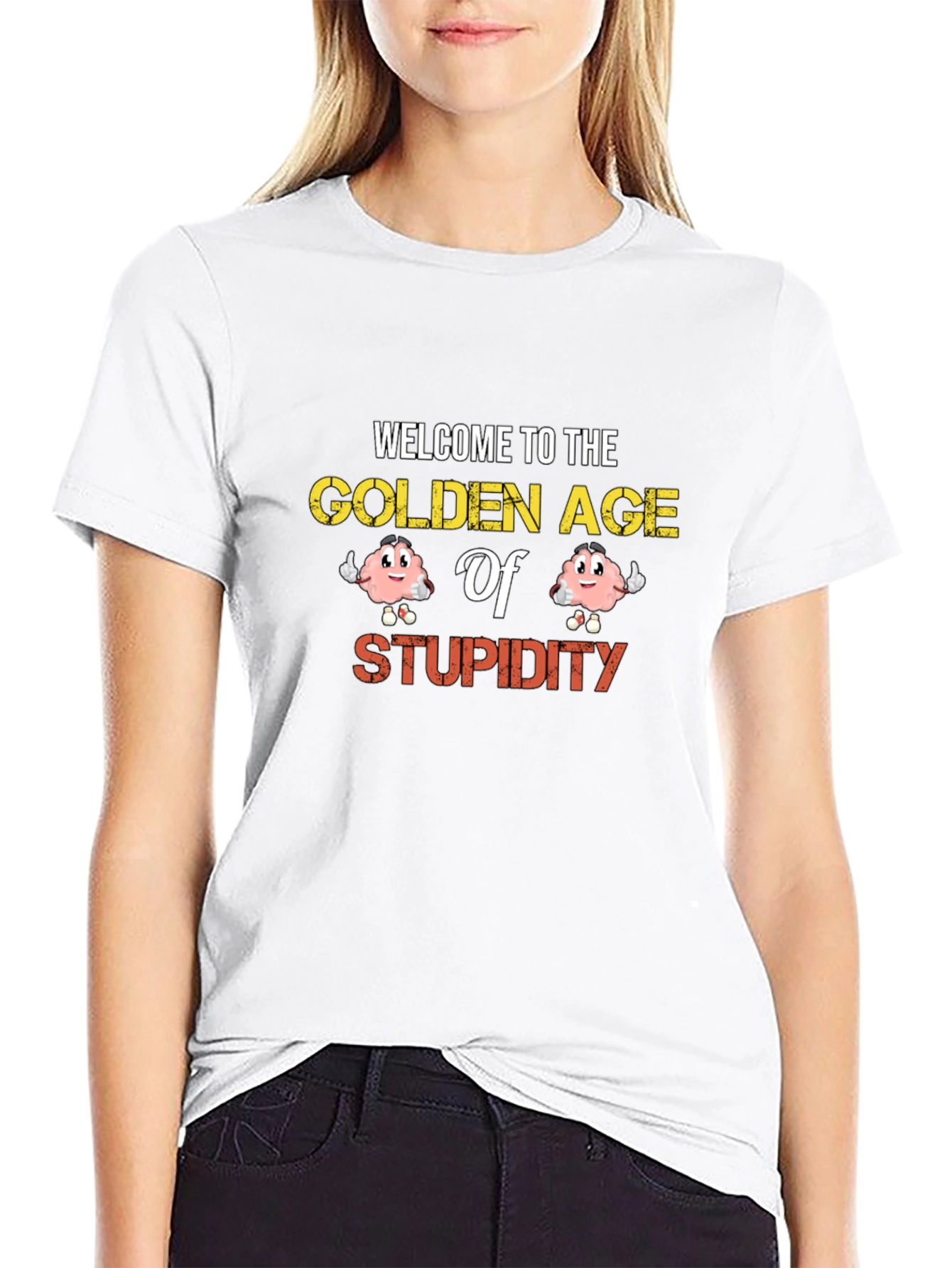 Golden Age of Stupidity Funny Graphic Tee