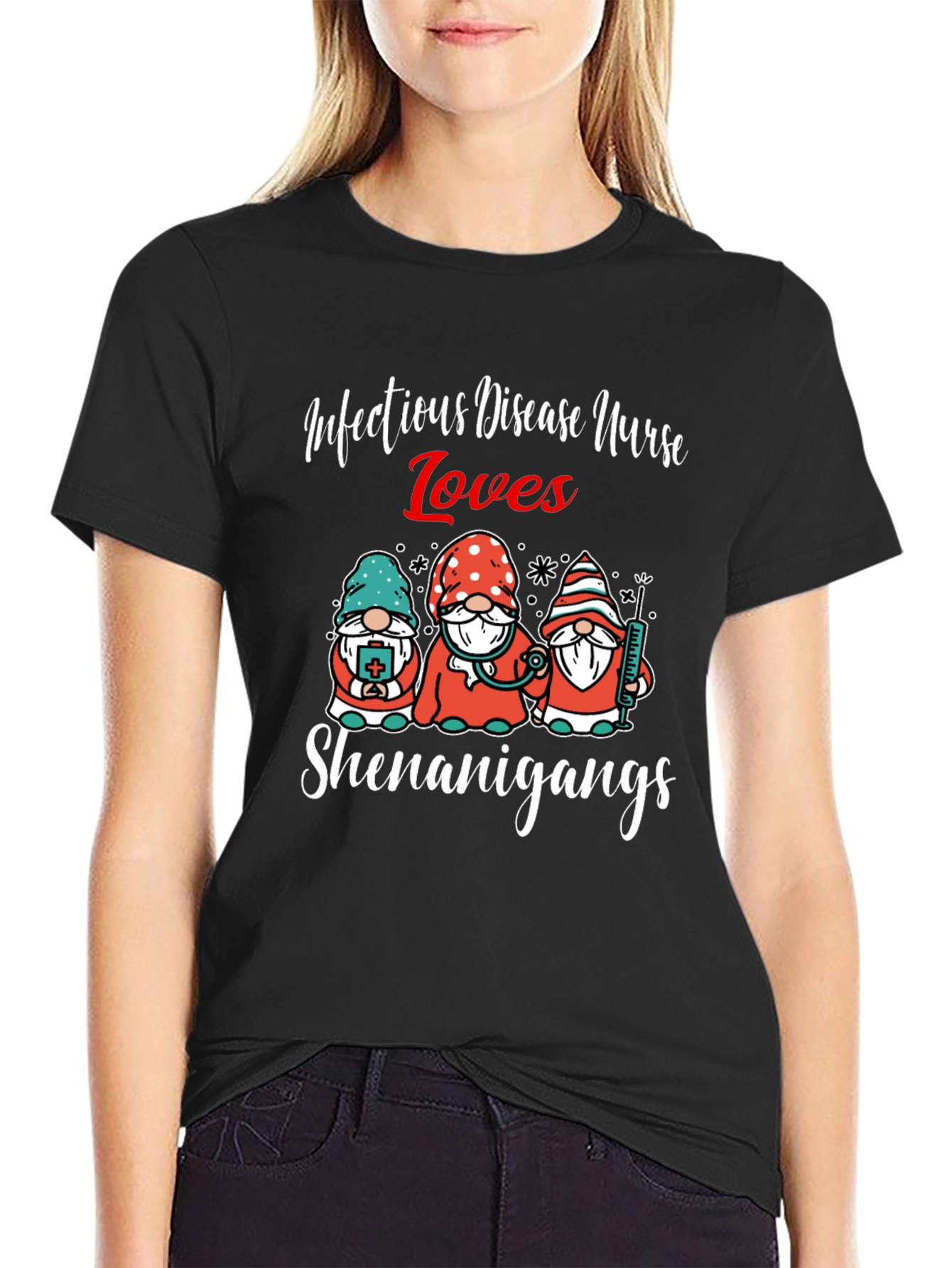 Infectious Disease Nurse Loves Shenanigans T-Shirt