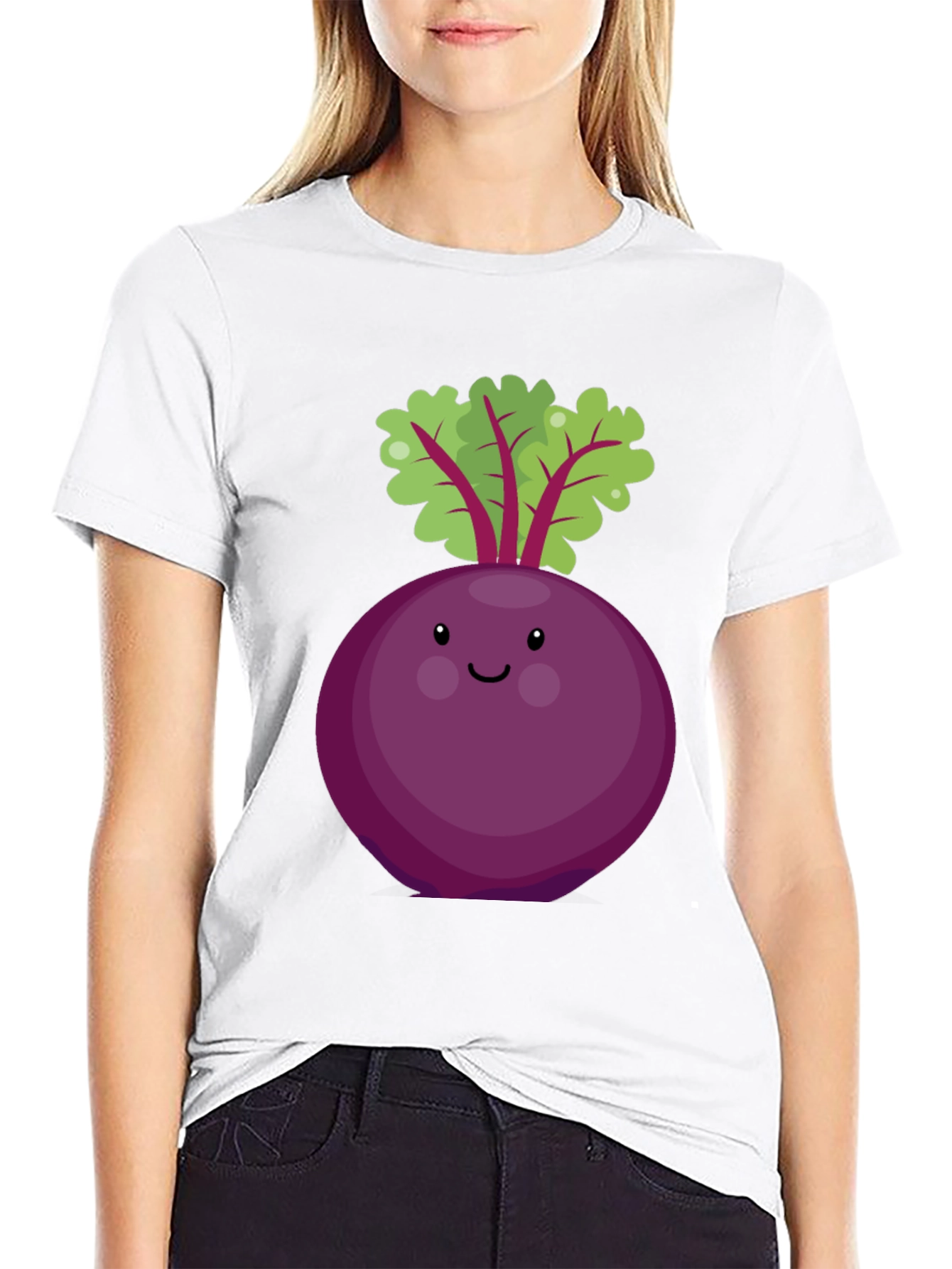 Cute Beet Graphic Tee - Unisex Black T-Shirt