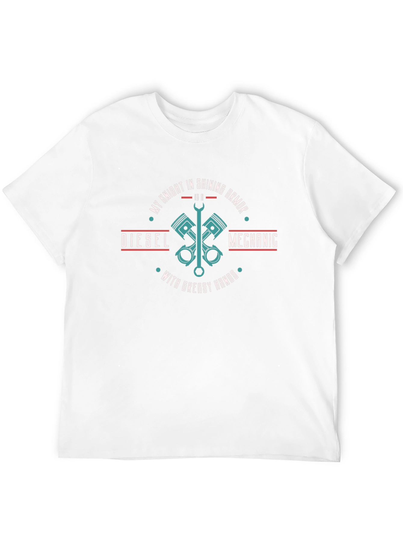 Diesel Mechanic T-Shirt: Knight in Shining Armor Design