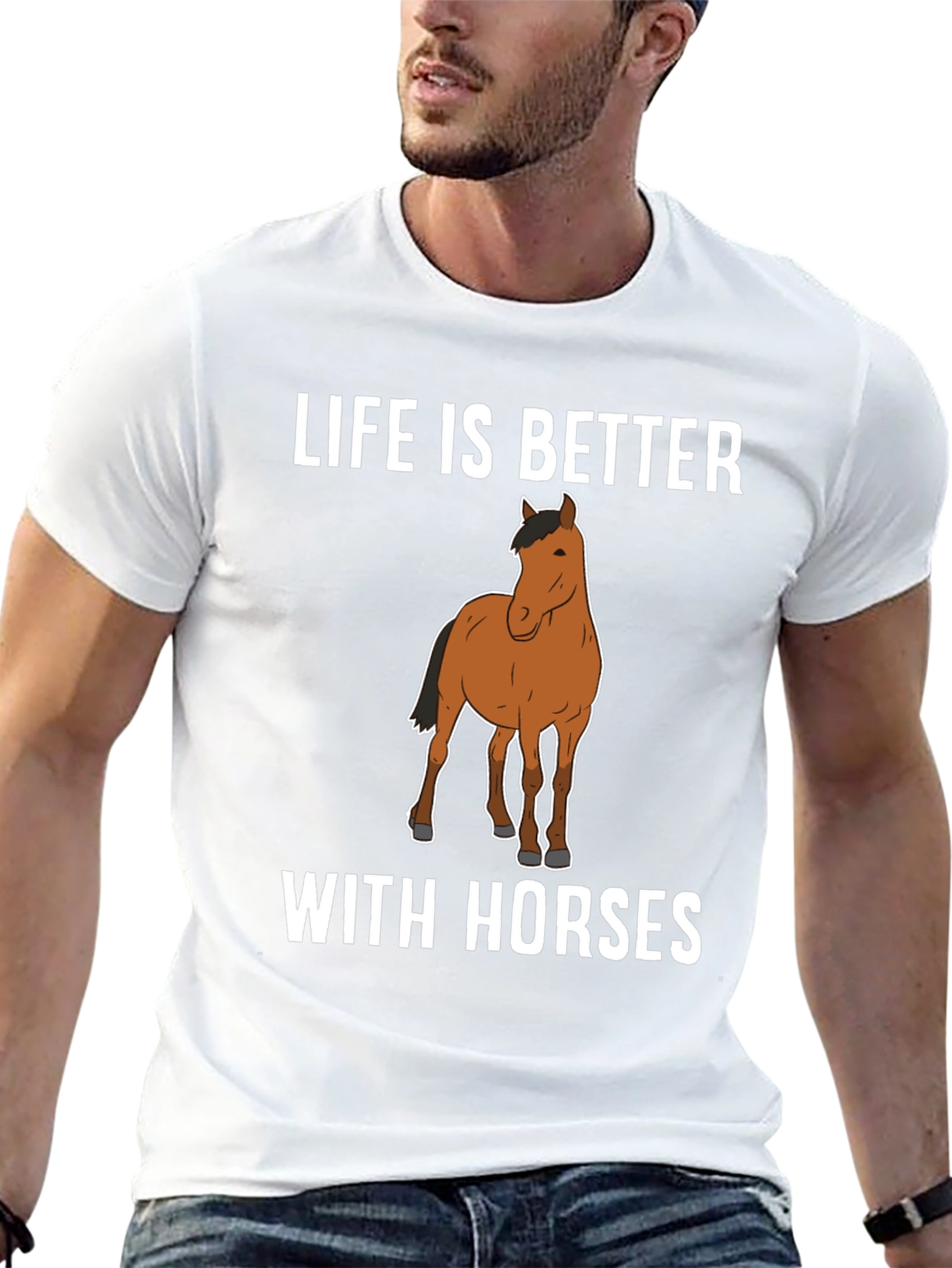 Life Is Better with Horses Graphic T-Shirt