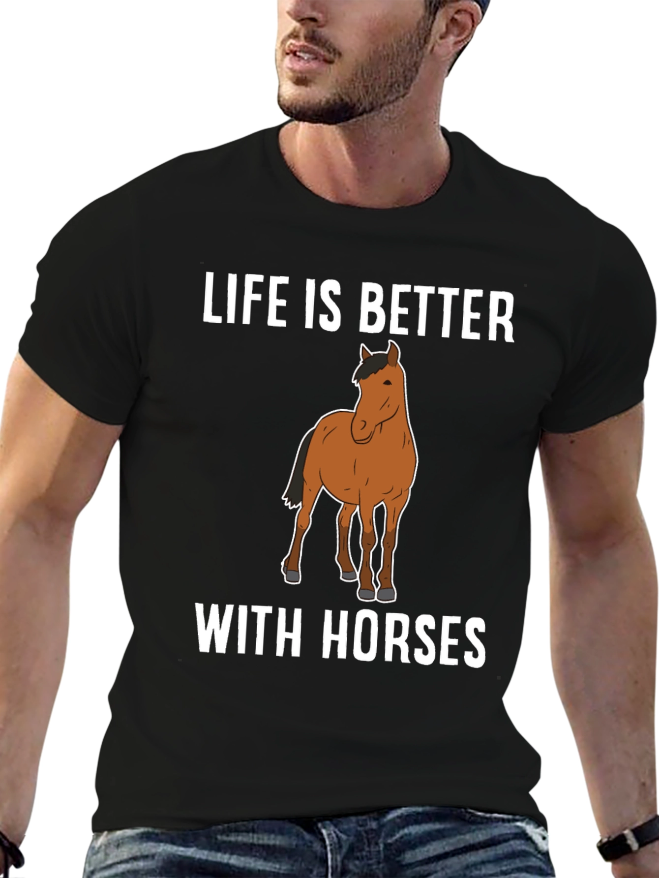 Life Is Better with Horses Graphic T-Shirt