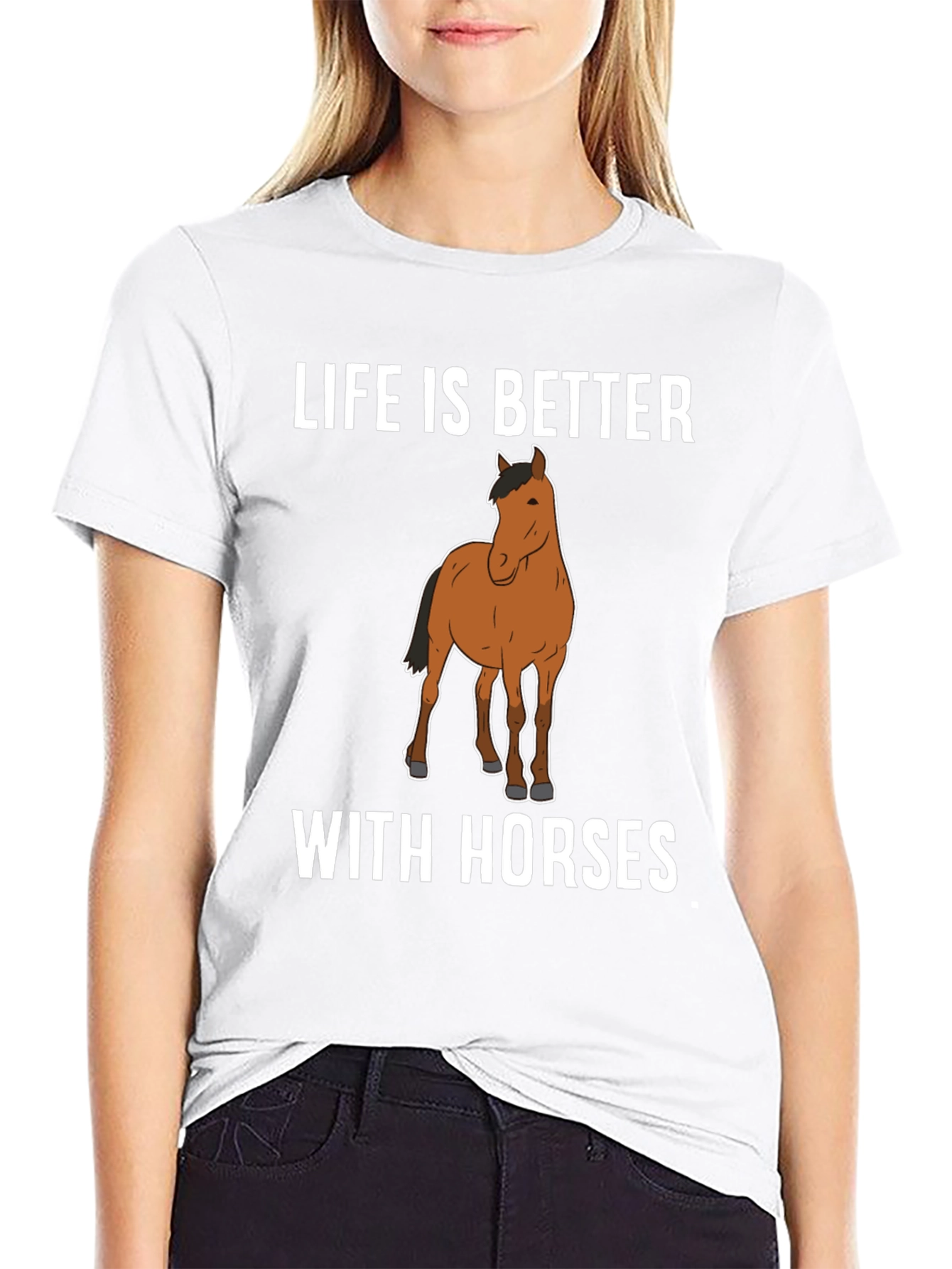 Life Is Better with Horses Graphic T-Shirt