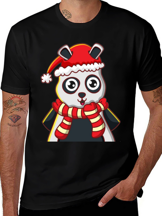 Festive Panda T-Shirt - Holiday Style