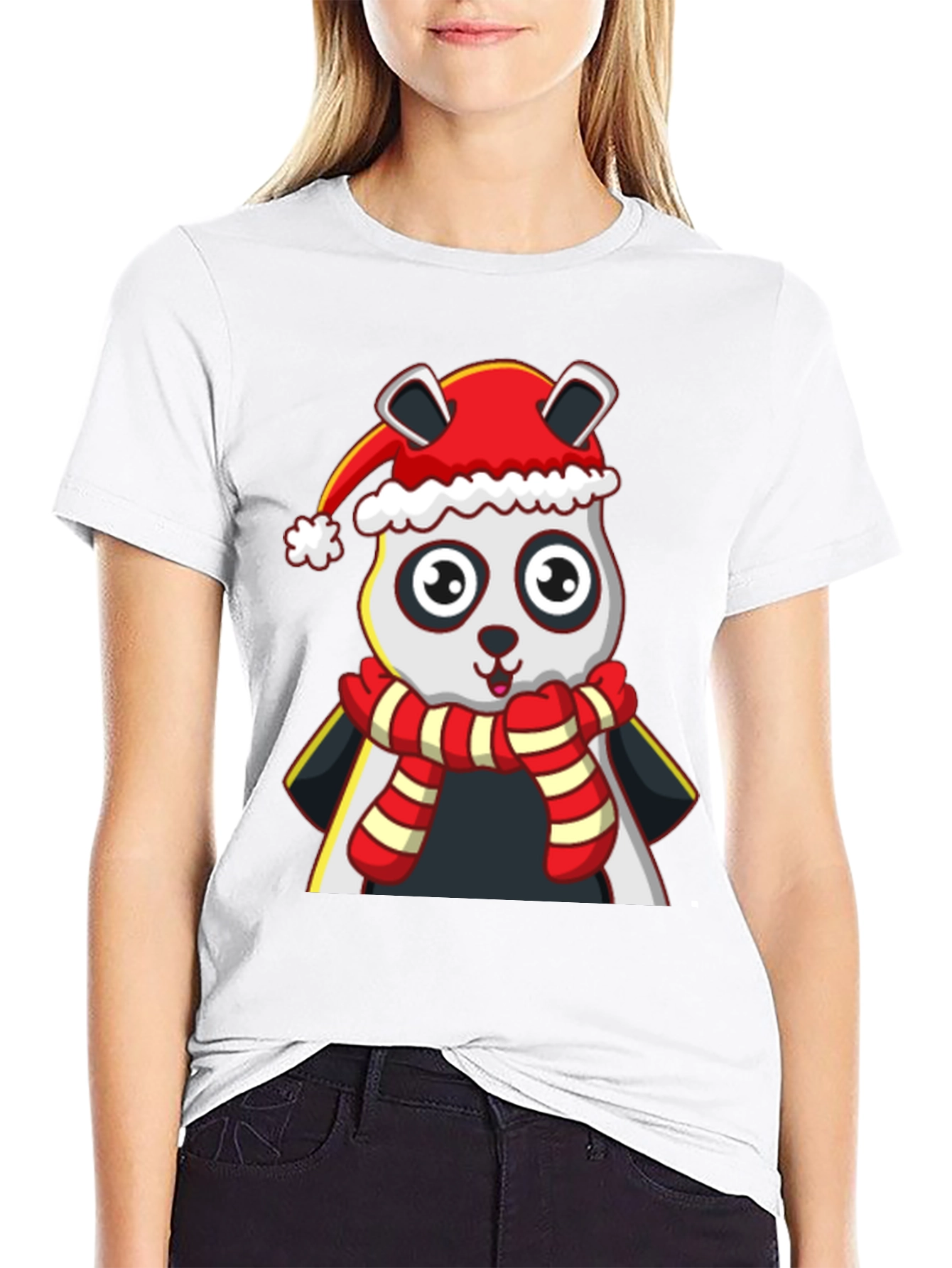 Festive Panda T-Shirt - Holiday Style