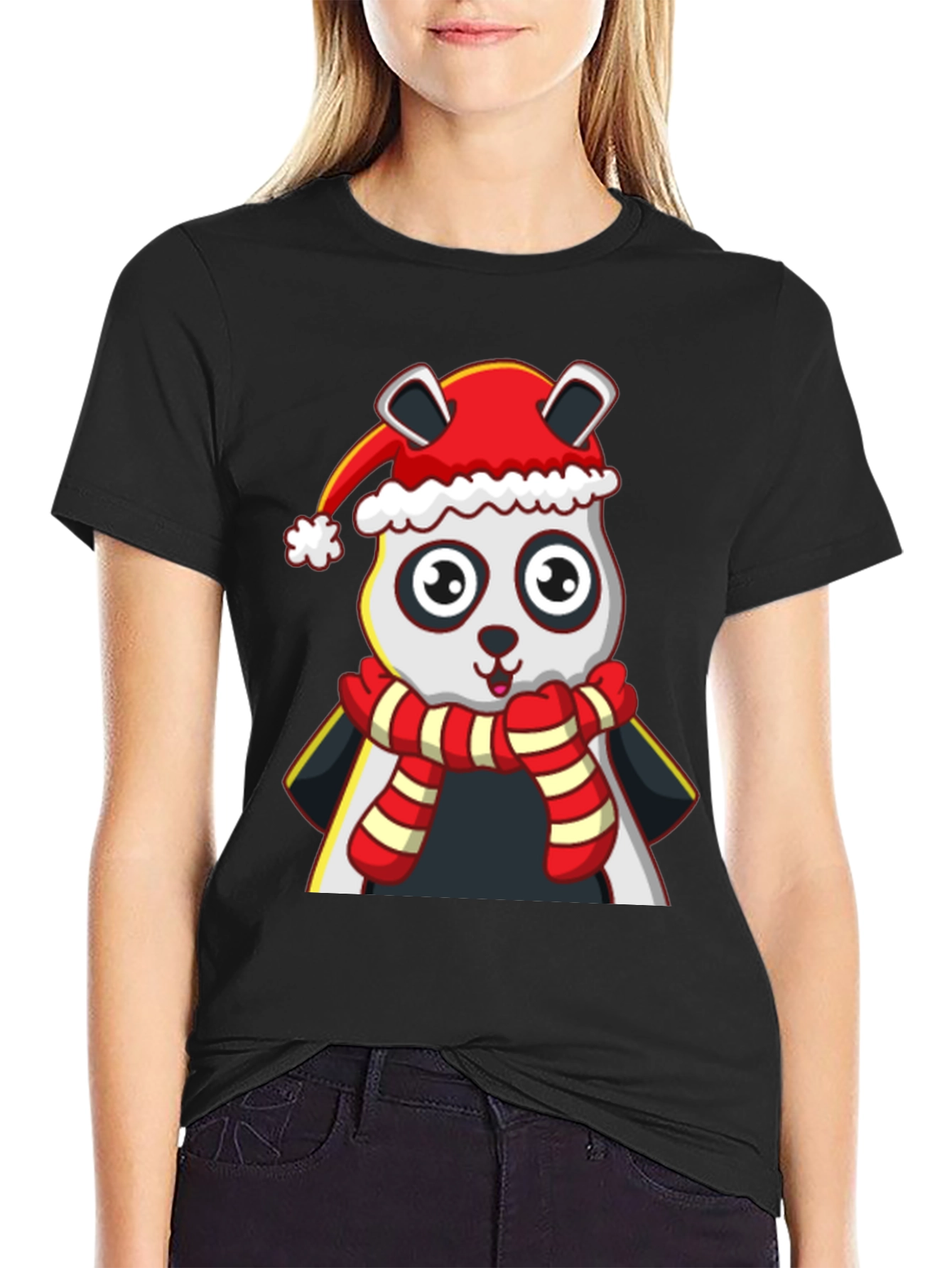 Festive Panda T-Shirt - Holiday Style