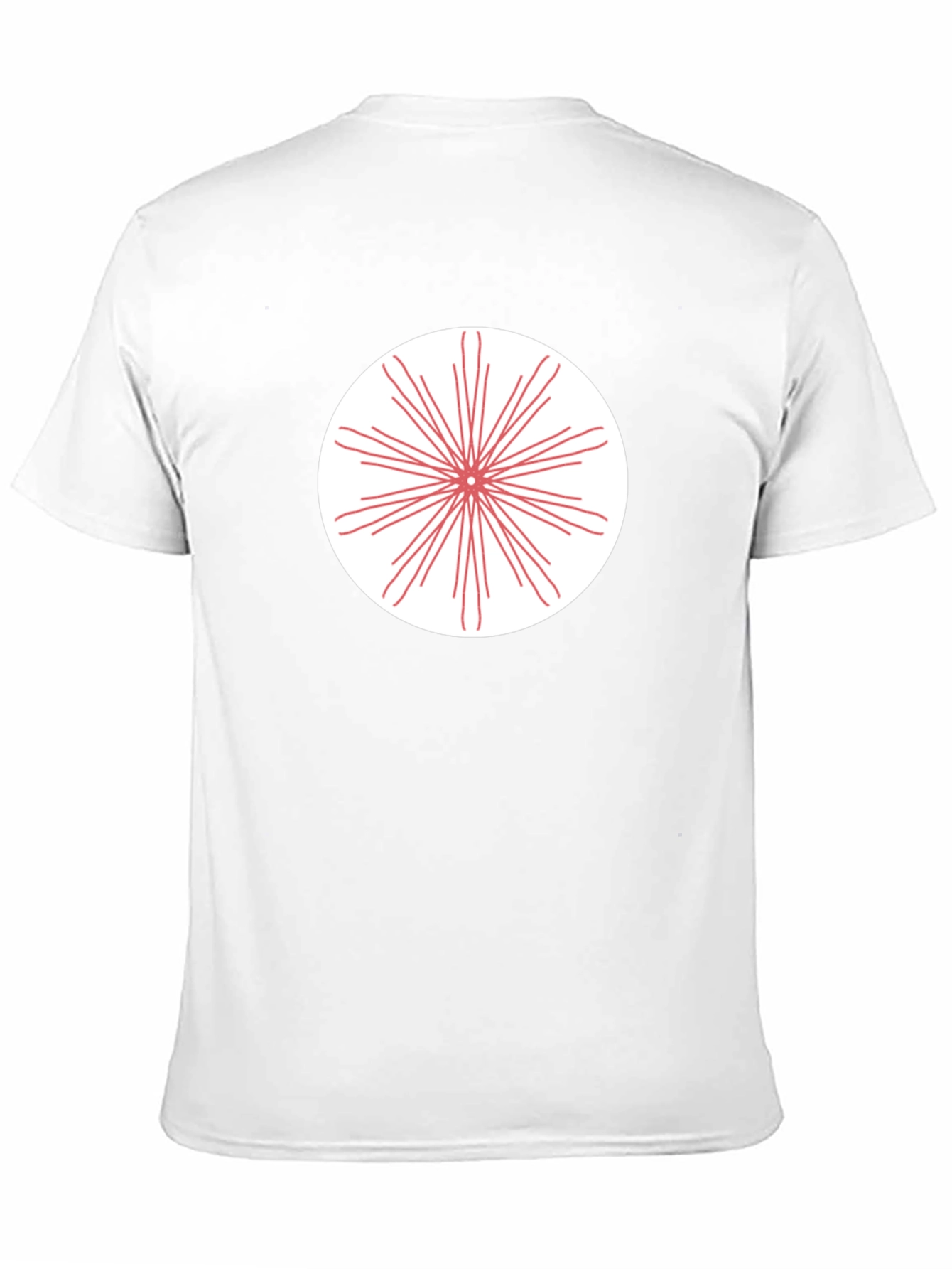 Black T-Shirt with Radial Burst Graphic