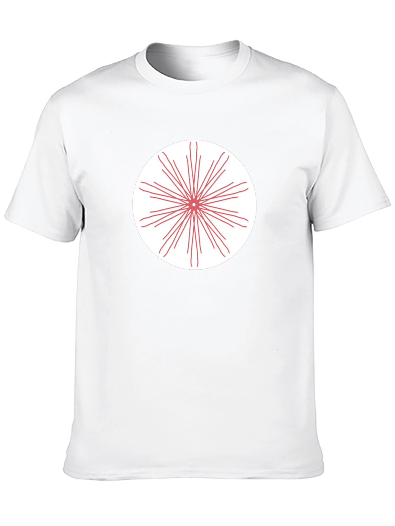 Black T-Shirt with Radial Burst Graphic