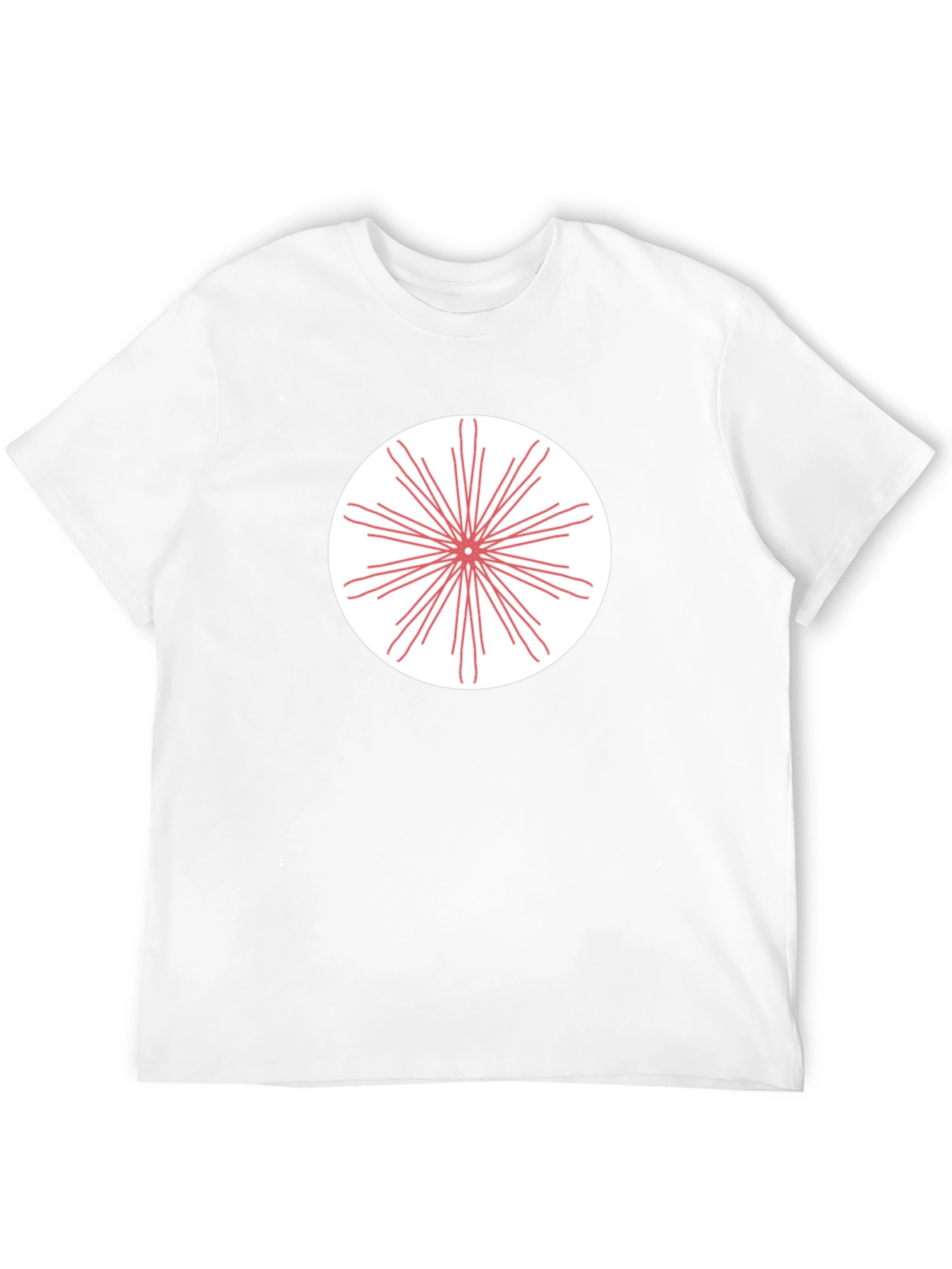 Black T-Shirt with Radial Burst Graphic