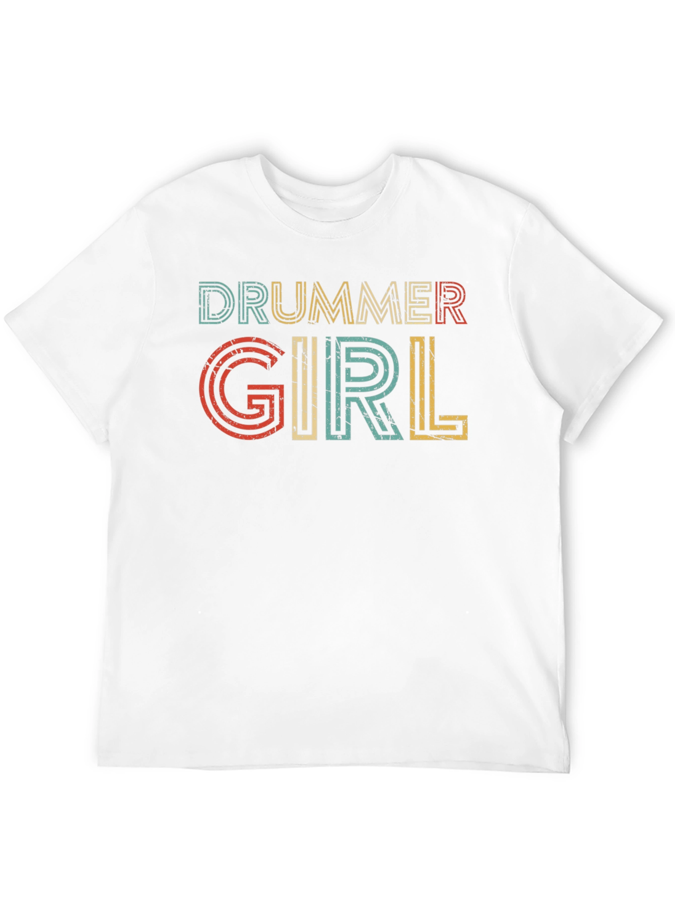 Drummer Girl Retro Style Tee