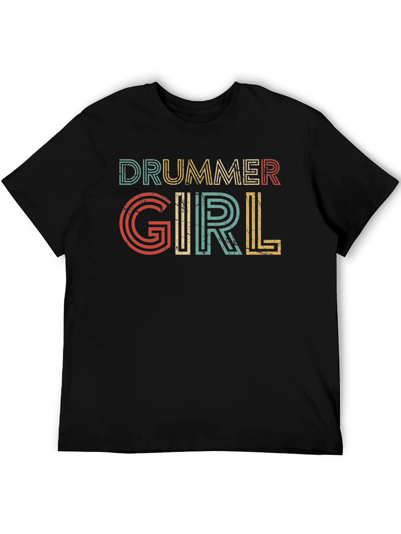 Drummer Girl Retro Style Tee