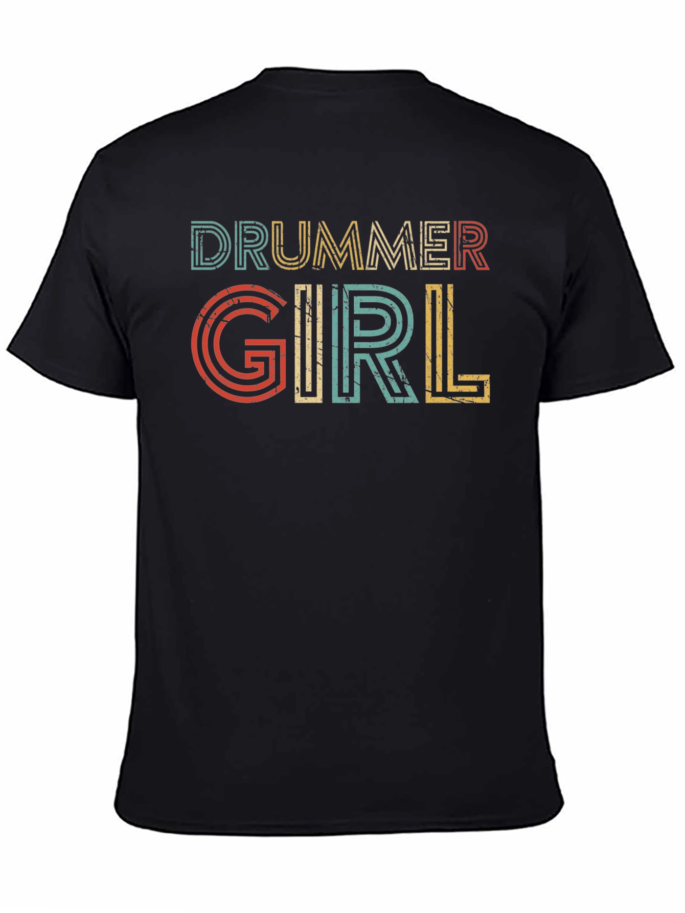 Drummer Girl Retro Style Tee