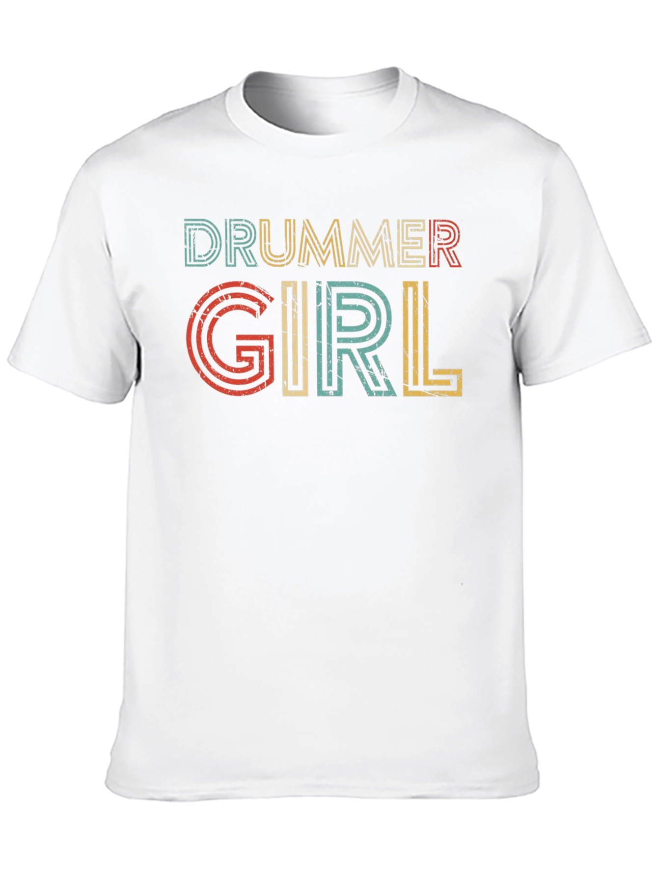 Drummer Girl Retro Style Tee