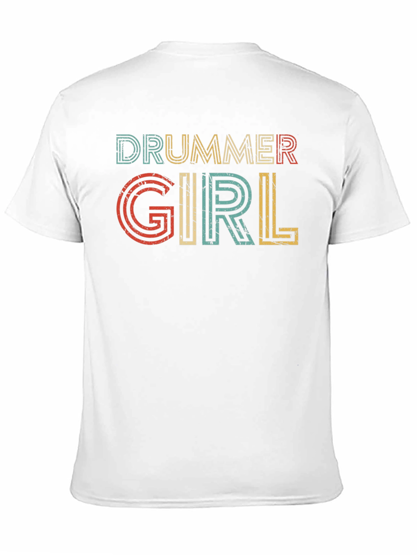 Drummer Girl Retro Style Tee