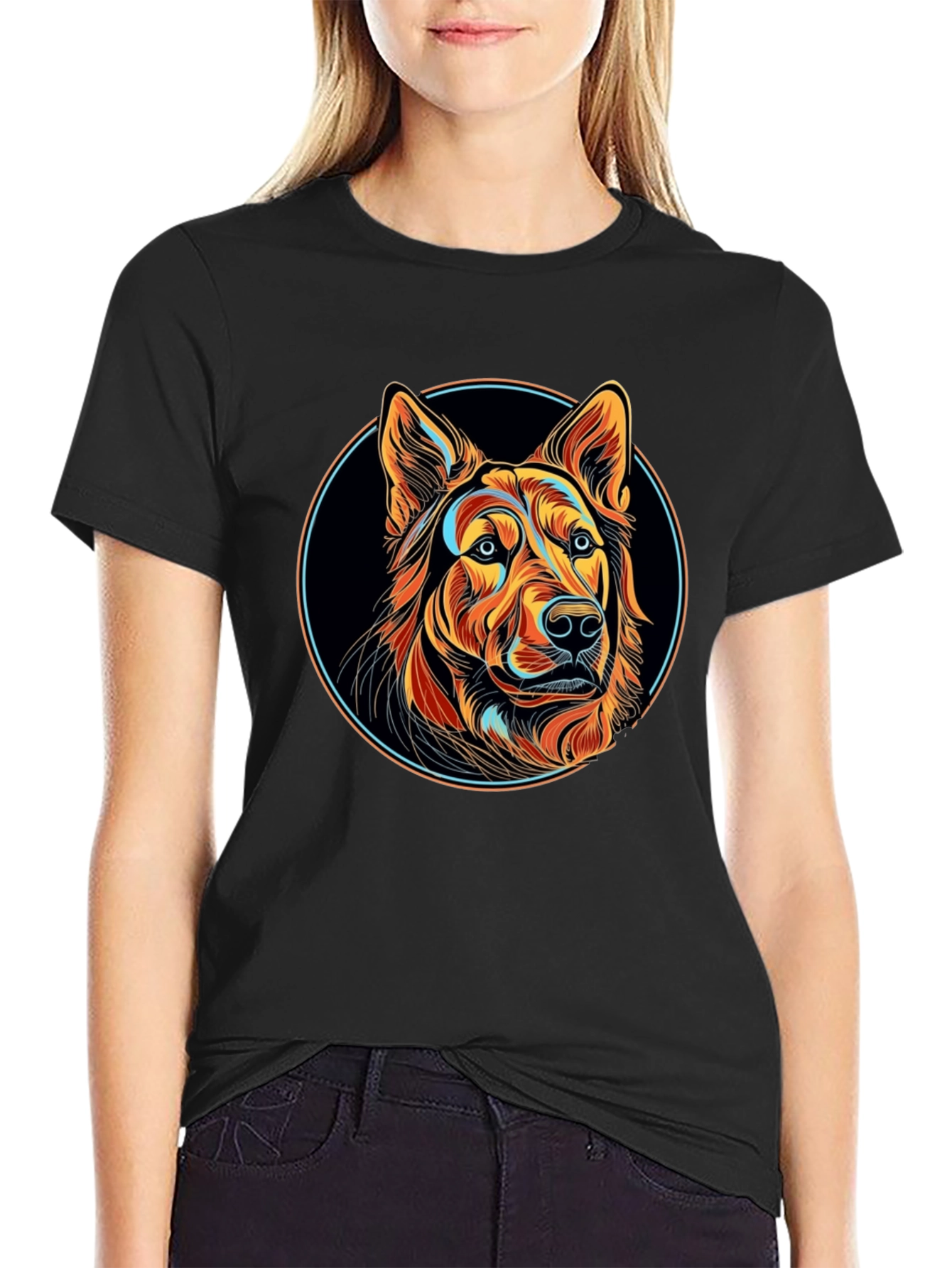 Dog Graphic Tee - Stylish Animal Lover Shirt