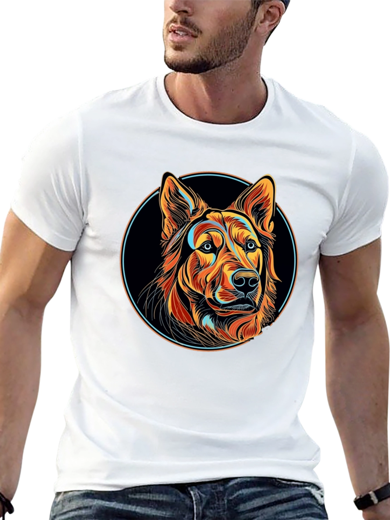 Dog Graphic Tee - Stylish Animal Lover Shirt