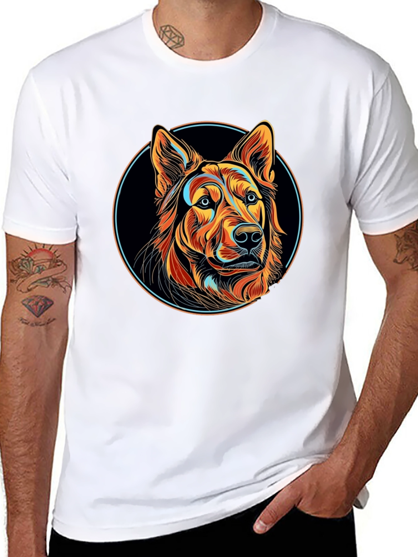 Dog Graphic Tee - Stylish Animal Lover Shirt