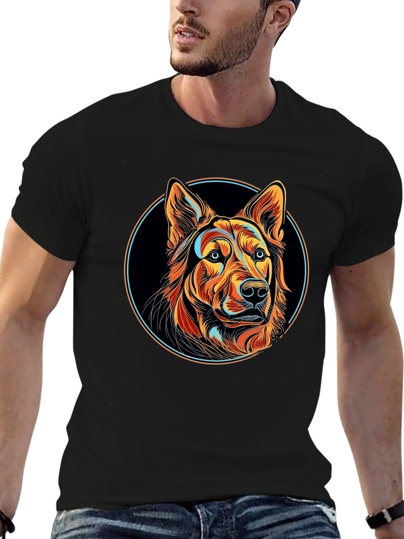 Dog Graphic Tee - Stylish Animal Lover Shirt