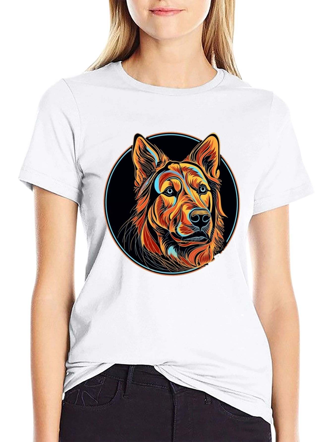 Dog Graphic Tee - Stylish Animal Lover Shirt