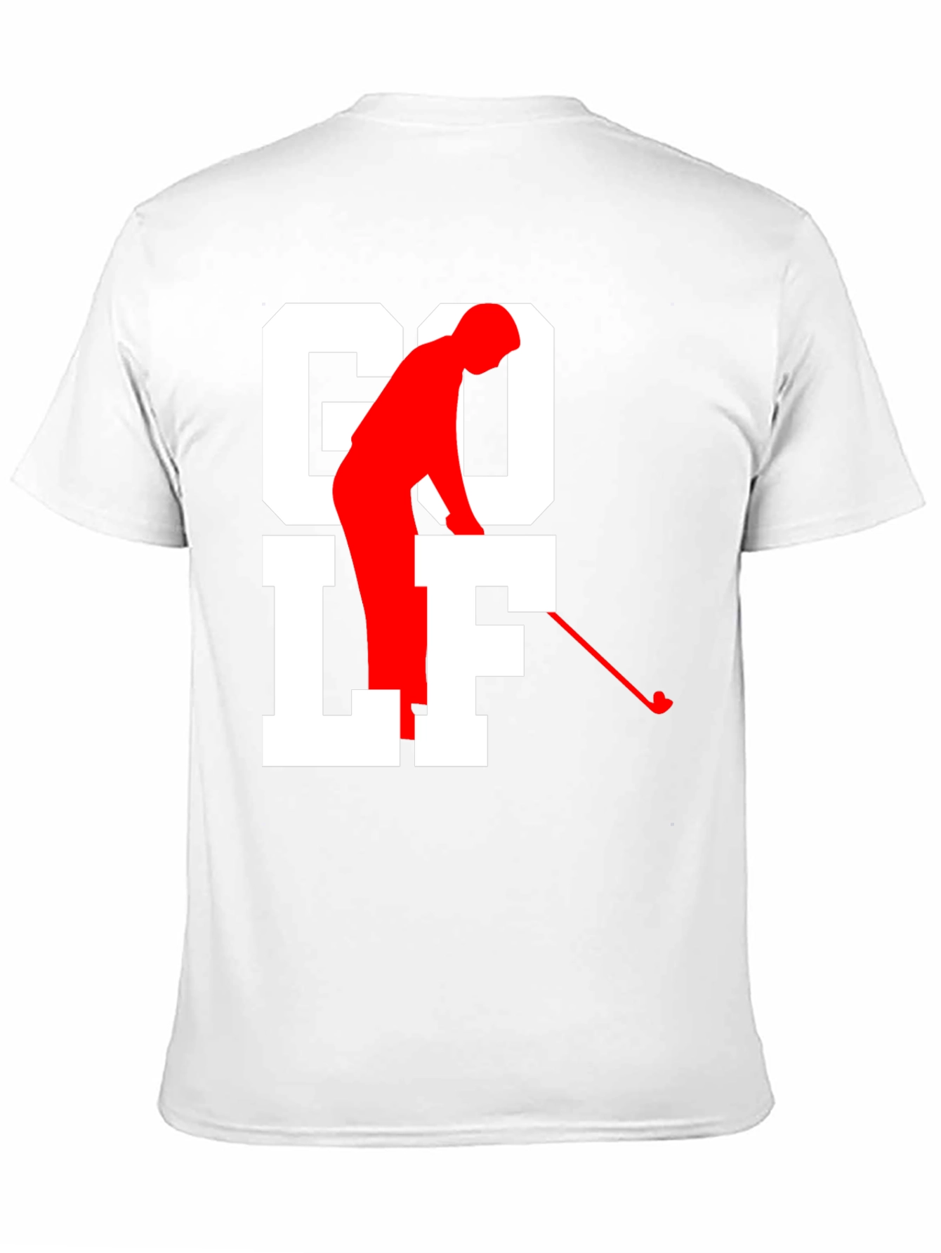 Golf Tee Black T-shirt - Golfer Silhouette