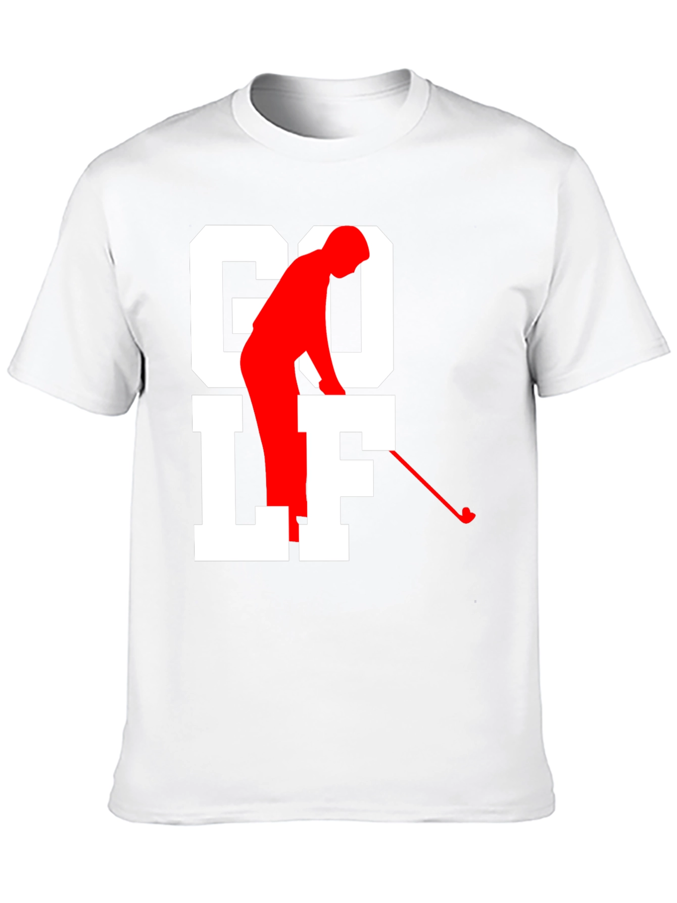 Golf Tee Black T-shirt - Golfer Silhouette
