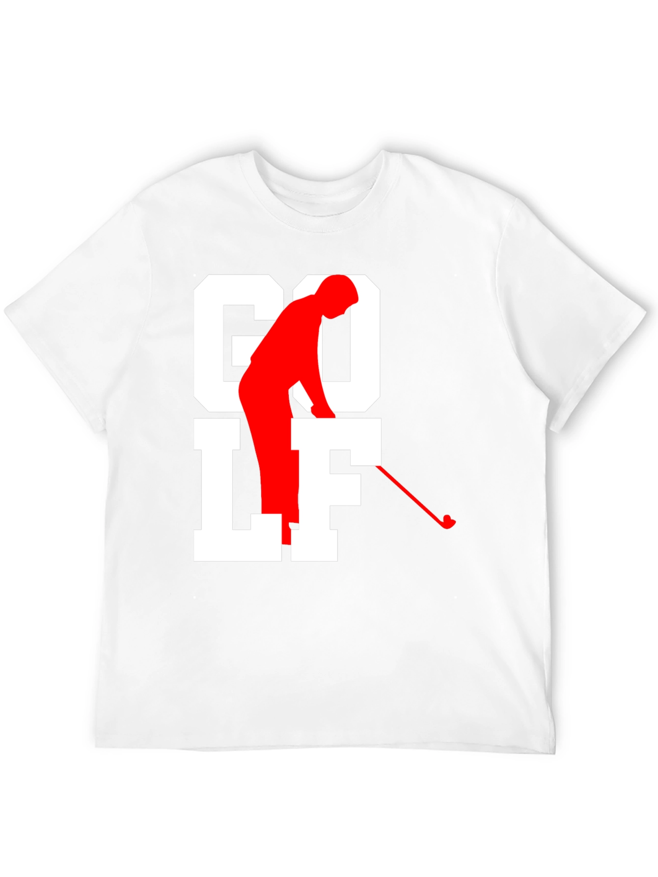 Golf Tee Black T-shirt - Golfer Silhouette
