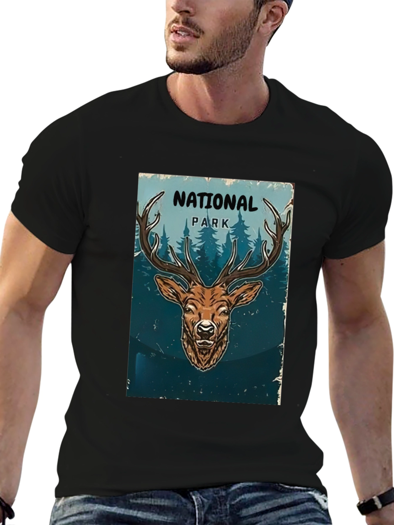 National Park Deer Graphic T-Shirt