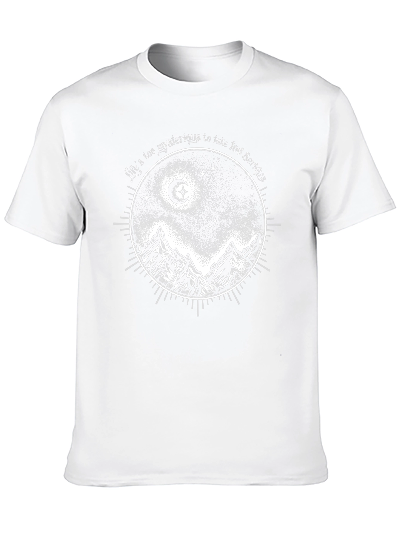 Mysterious Mountain Graphic Tee - Black