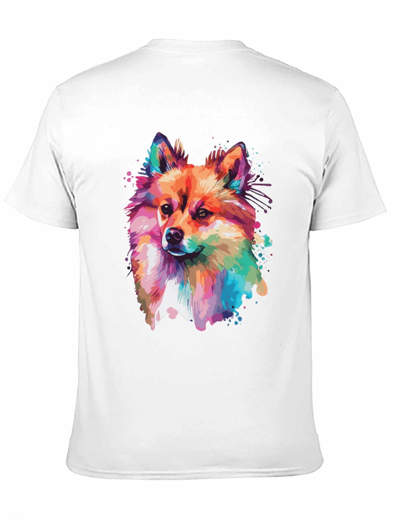 Dog Portrait Graphic Black T-Shirt