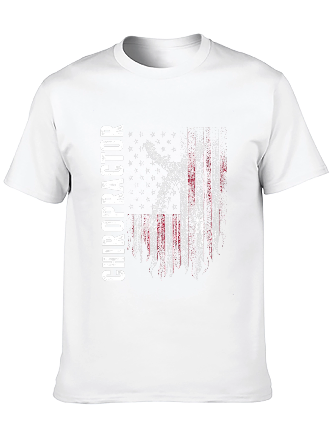 Chiropractor American Flag T-Shirt - Black