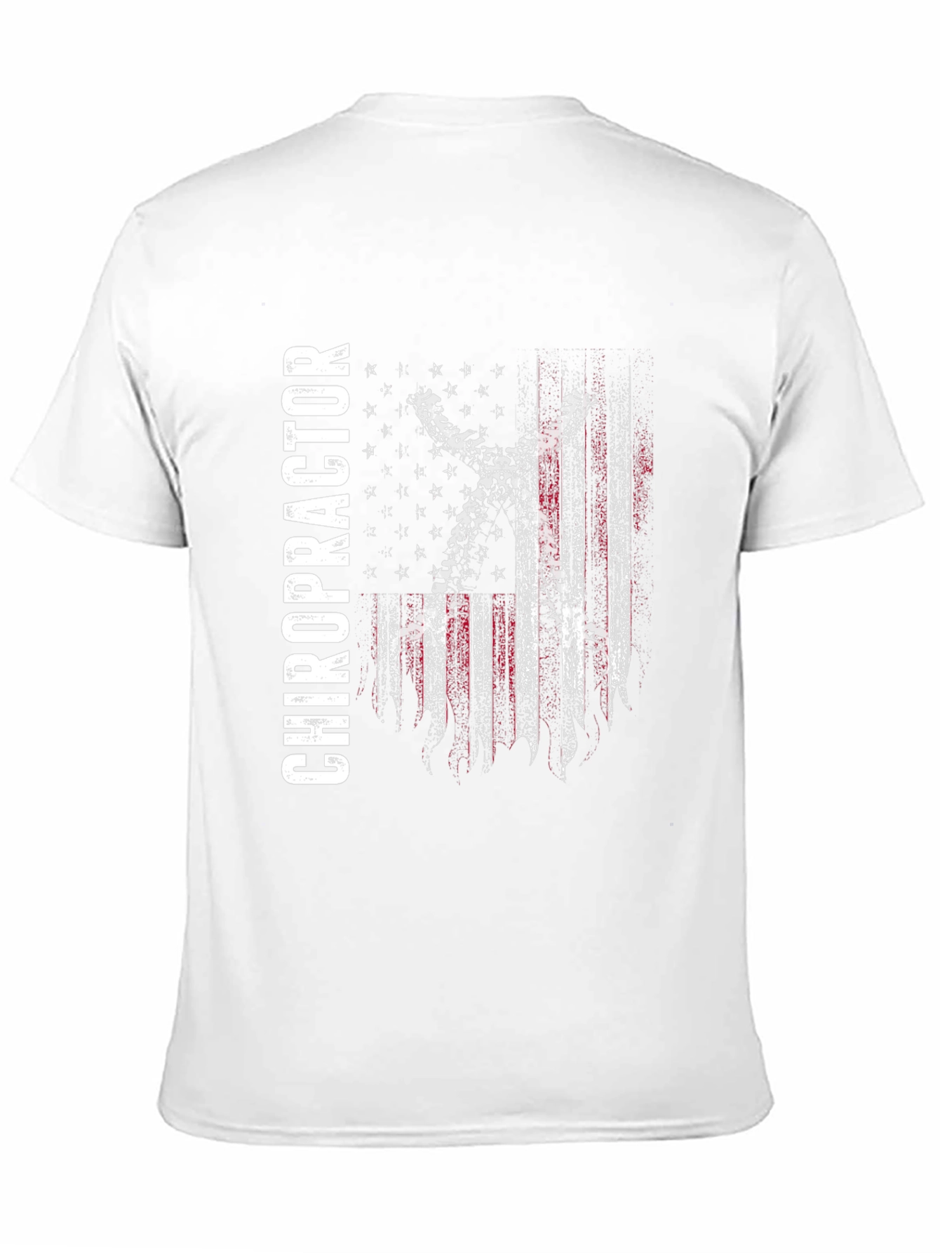 Chiropractor American Flag T-Shirt - Black