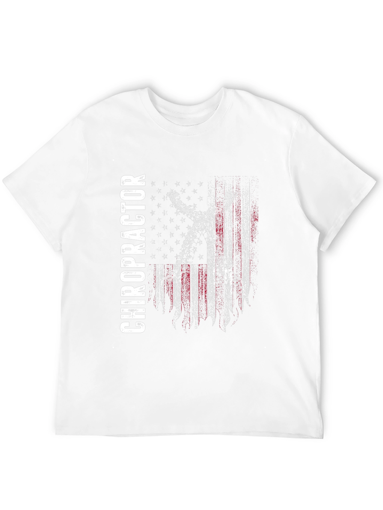 Chiropractor American Flag T-Shirt - Black