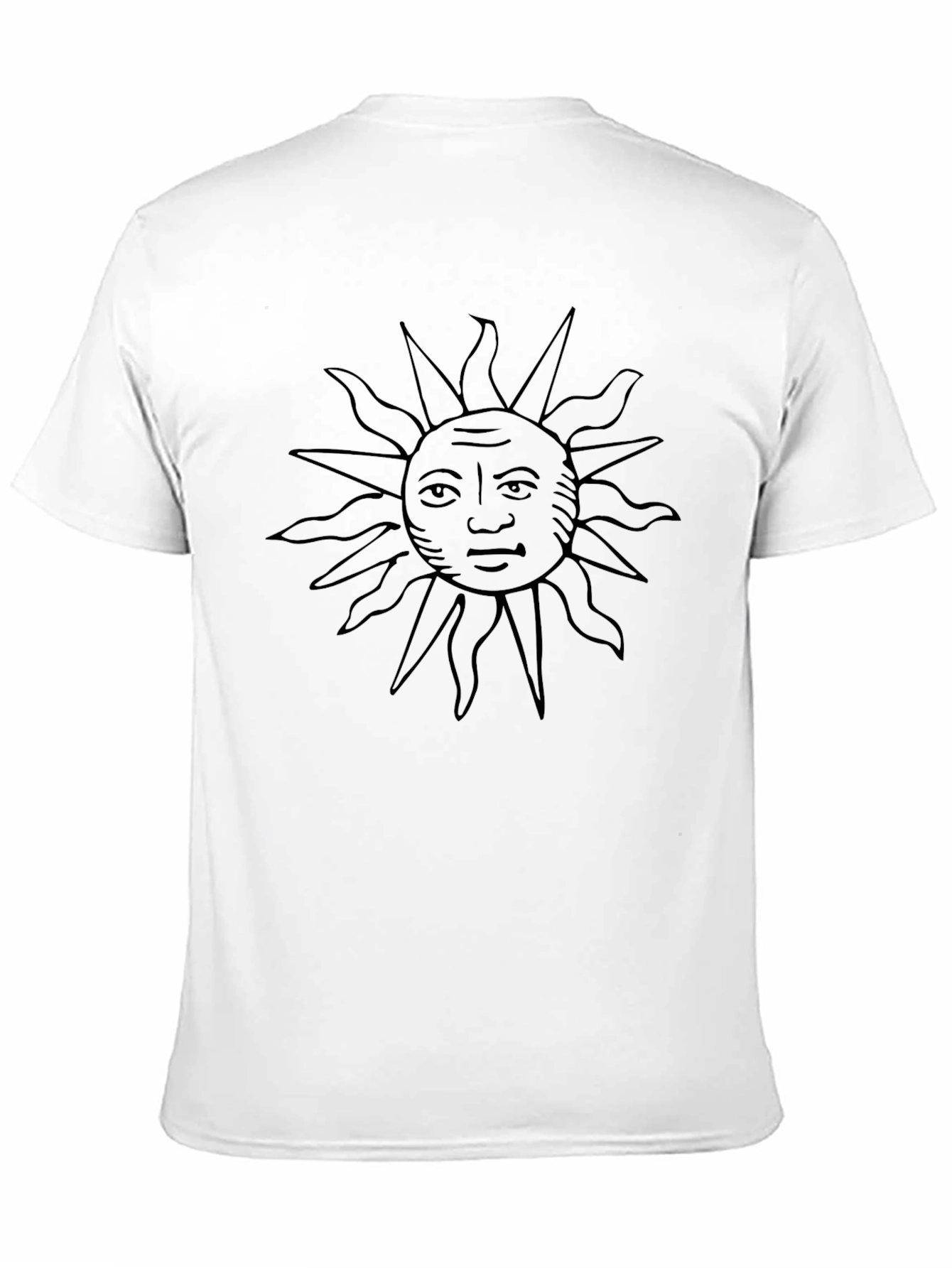 Sun Face Graphic Black T-Shirt