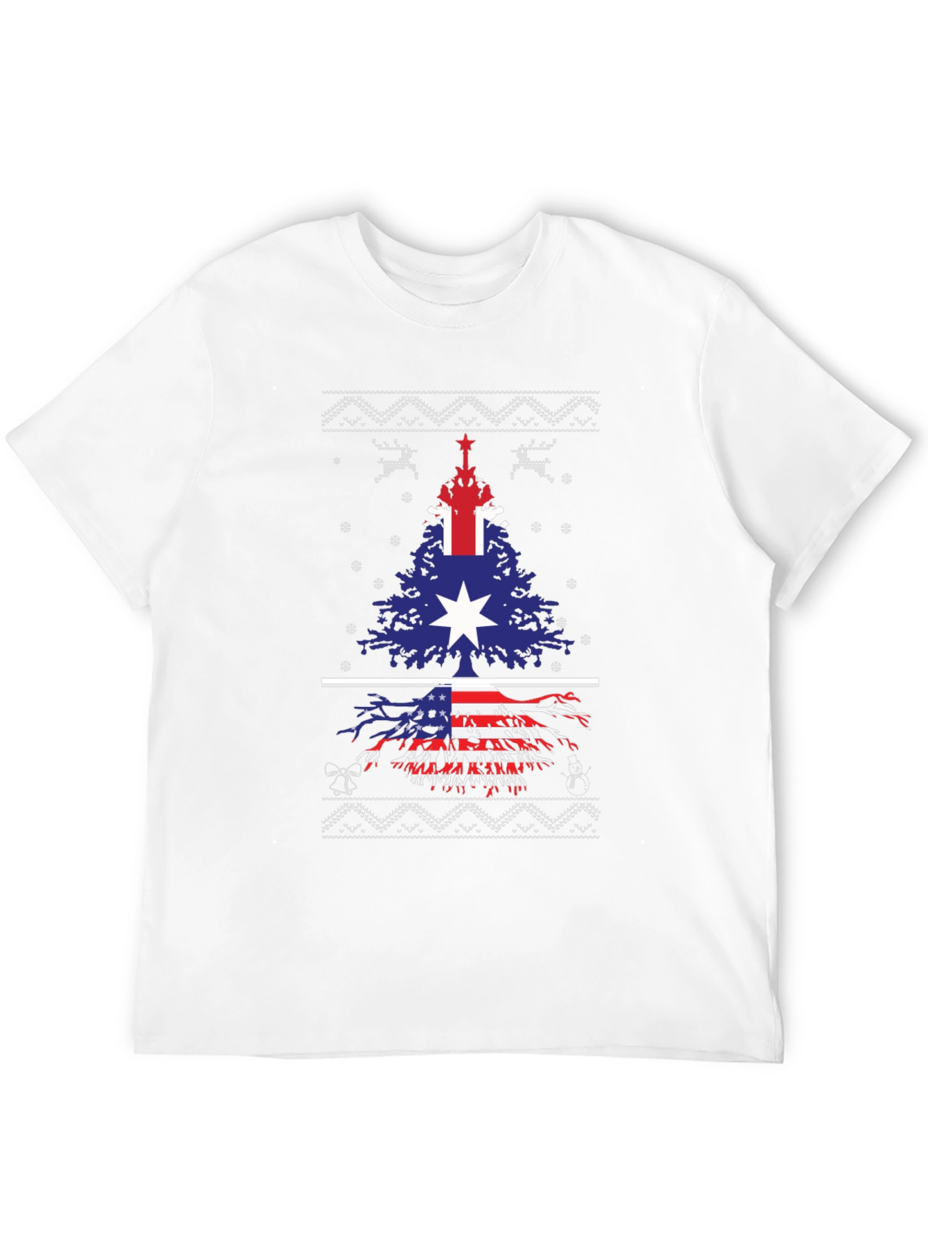 Festive Dual Flag Tree Graphic Tee