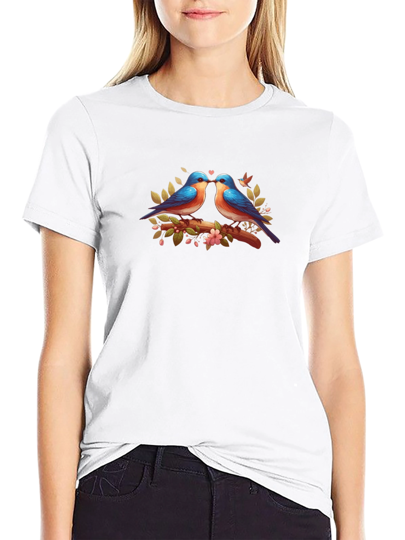 Love Birds Graphic T-Shirt - Black