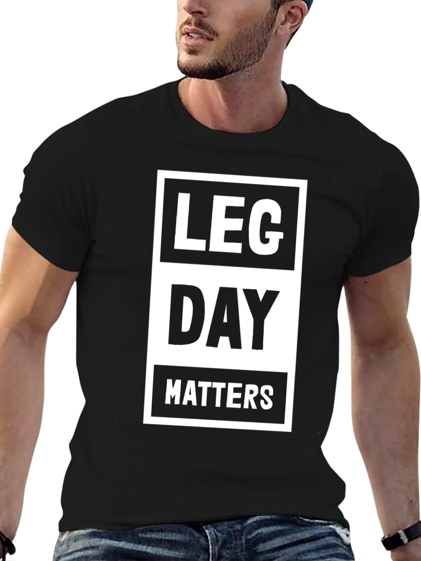 Leg Day Matters Black Graphic Tee