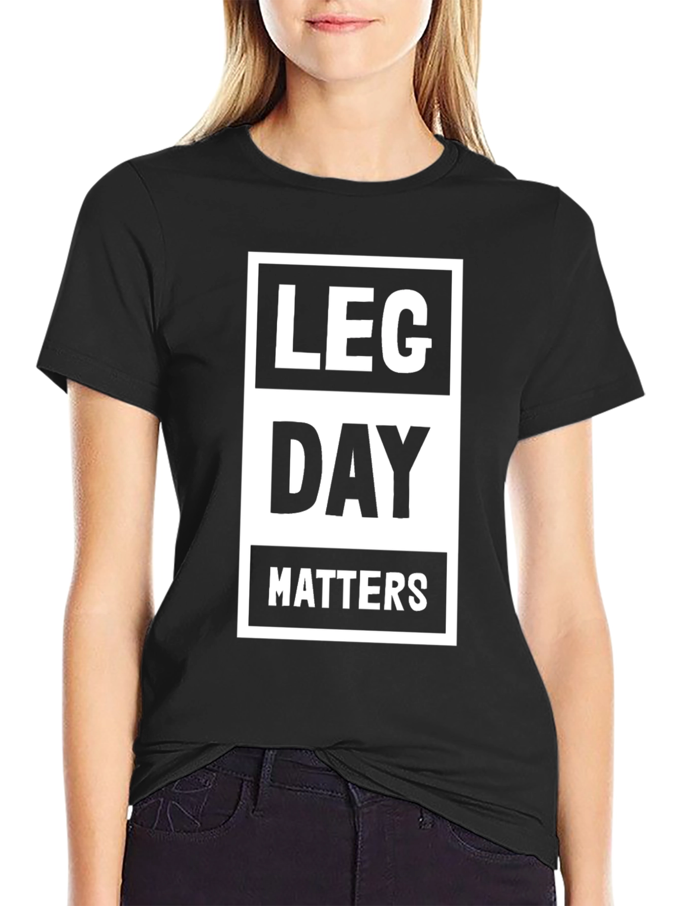 Leg Day Matters Black Graphic Tee