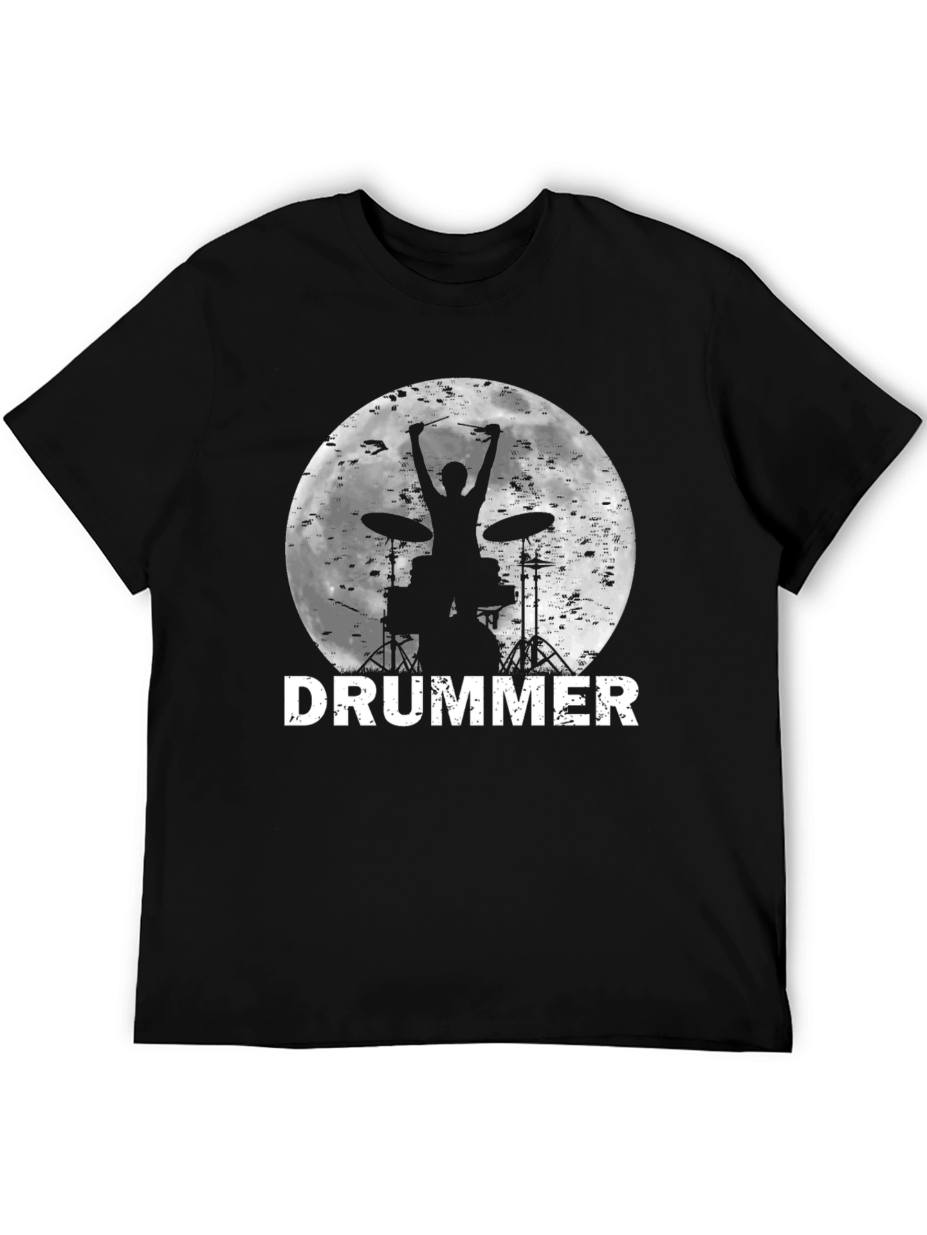 Drummer Silhouette T-Shirt - Music Lover Tee