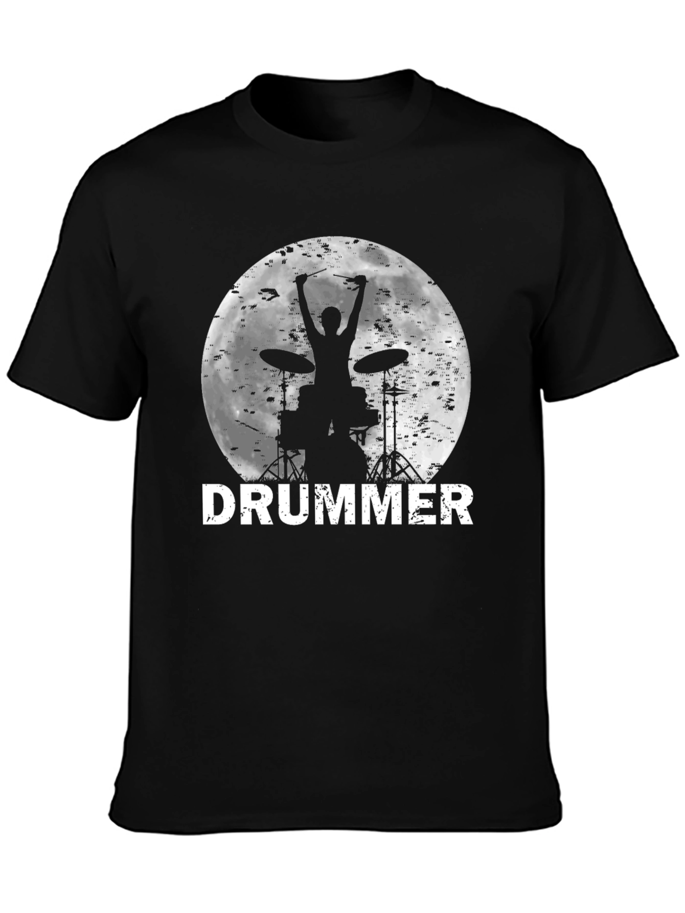 Drummer Silhouette T-Shirt - Music Lover Tee