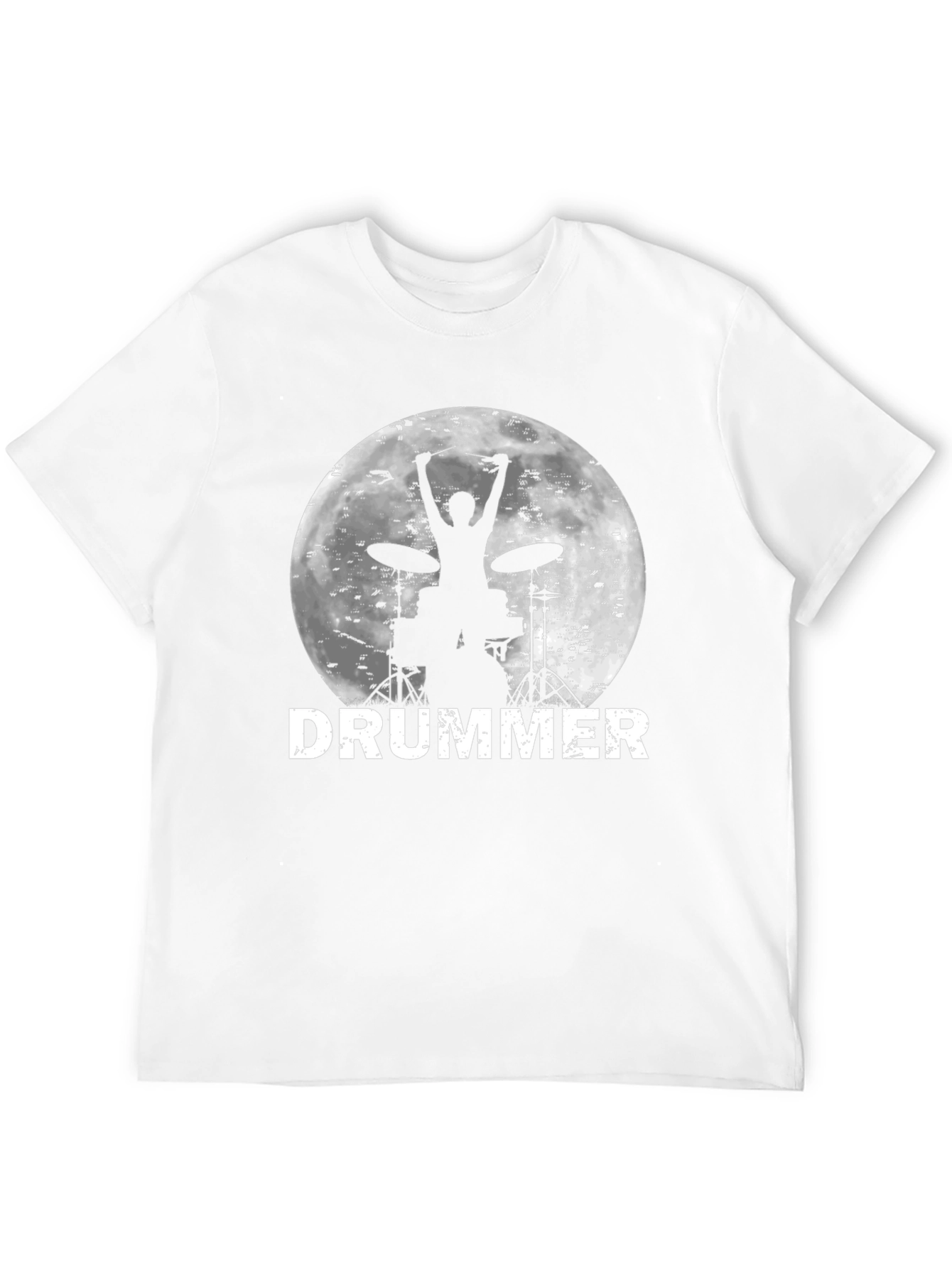 Drummer Silhouette T-Shirt - Music Lover Tee