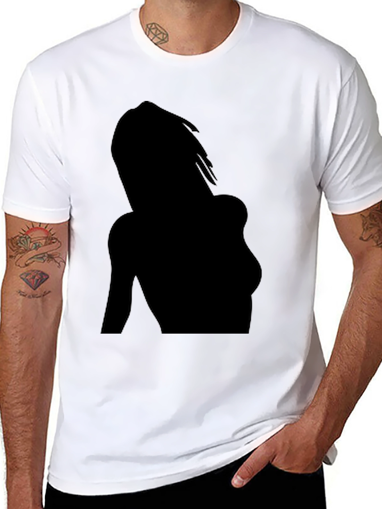 Silhouette Graphic Tee - Cool Black T-Shirt