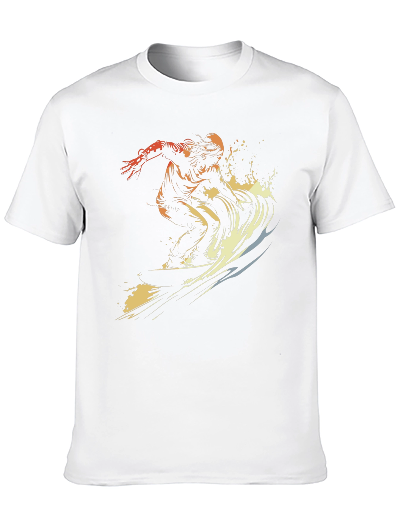 Surfer Graphic T-Shirt - Black Cotton Tee