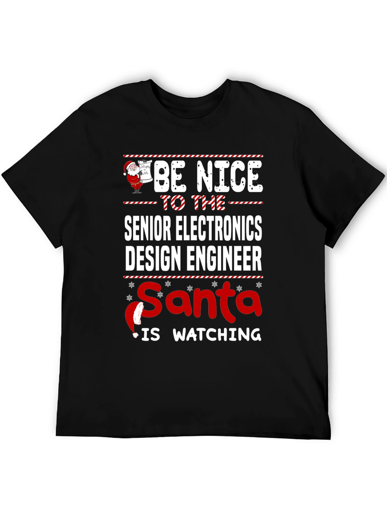 Senior Electronics Design Engineer Santa Watching T-Shirt