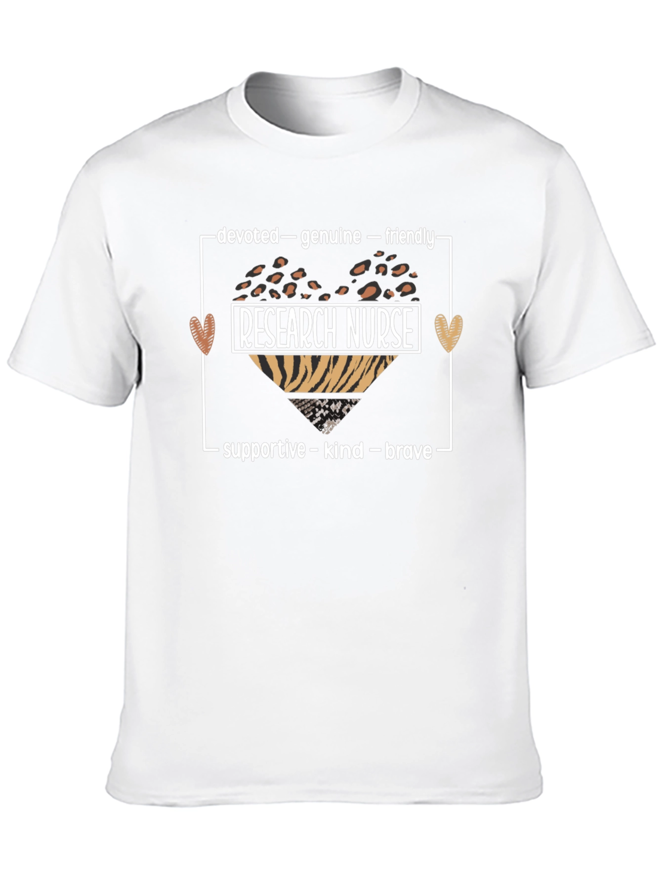 Research Nurse Leopard Heart Graphic Tee