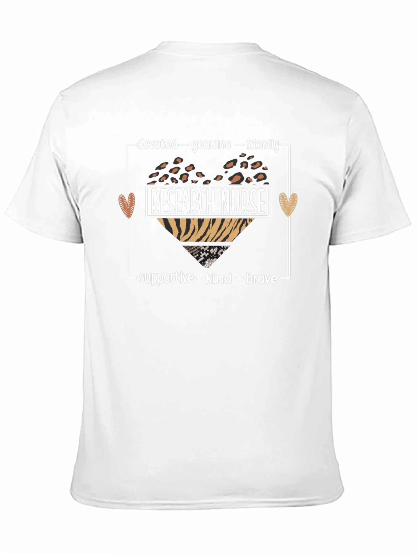 Research Nurse Leopard Heart Graphic Tee