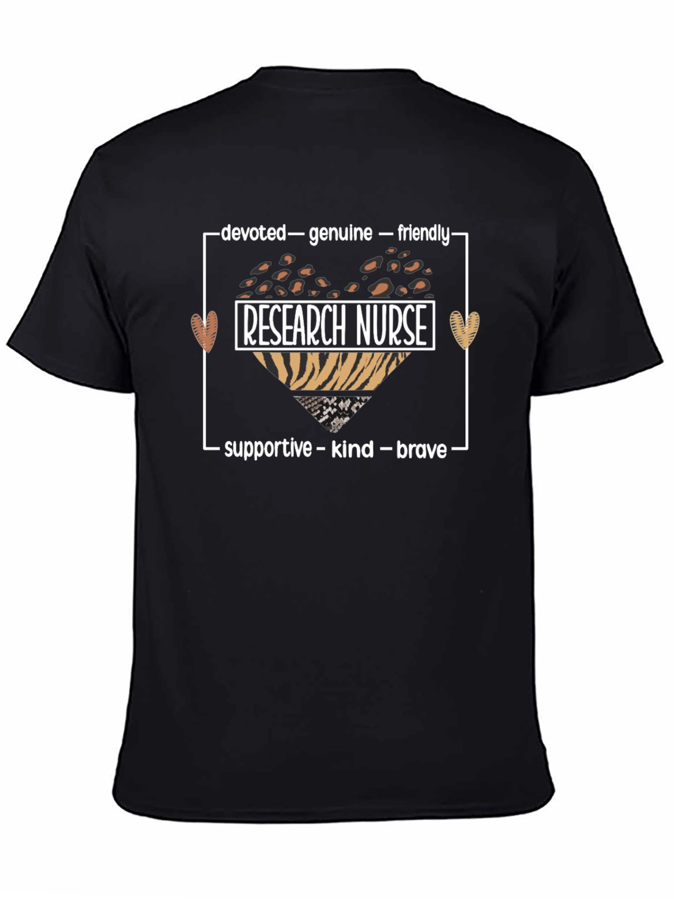 Research Nurse Leopard Heart Graphic Tee