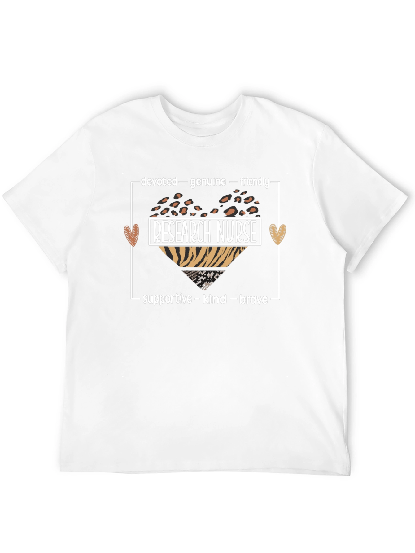 Research Nurse Leopard Heart Graphic Tee